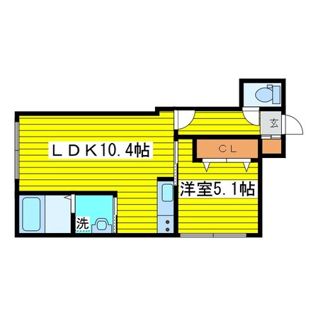 環状通東駅 徒歩3分 5階の物件間取画像